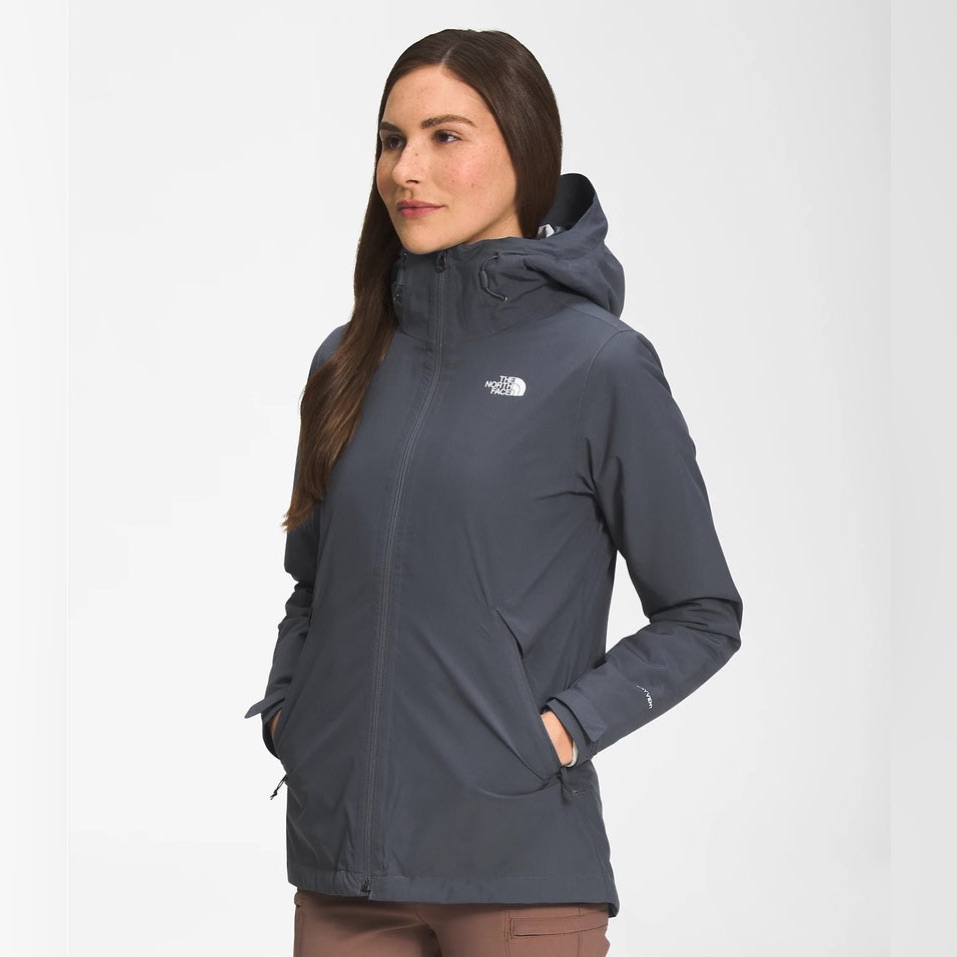 The North Face Women's Black And Grey Reversible Flight Series Jacket Size Med